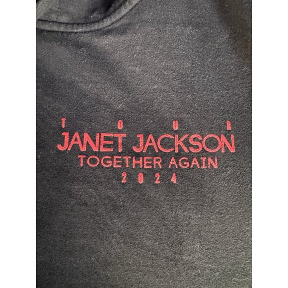 Janet Jackson Together Again 2024 Black Graphic Photo Hoodie Unisex Sz M RARE - Picture 7 of 10